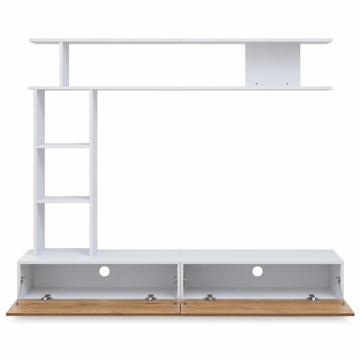 Ensemble Meuble TV suspendu 180cm avec Étagère en L