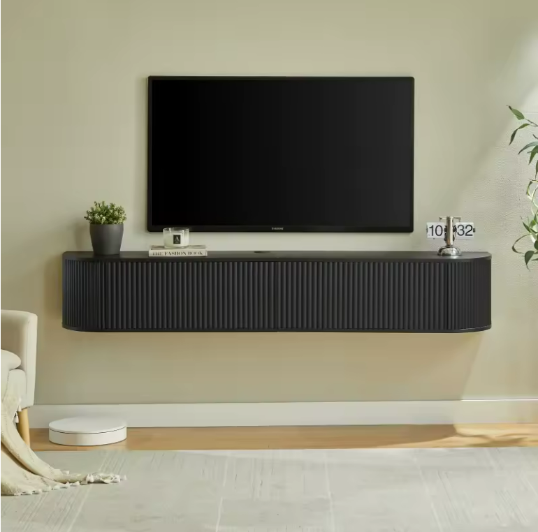 Meuble TV Suspendu 180cm Hauteur Réglable