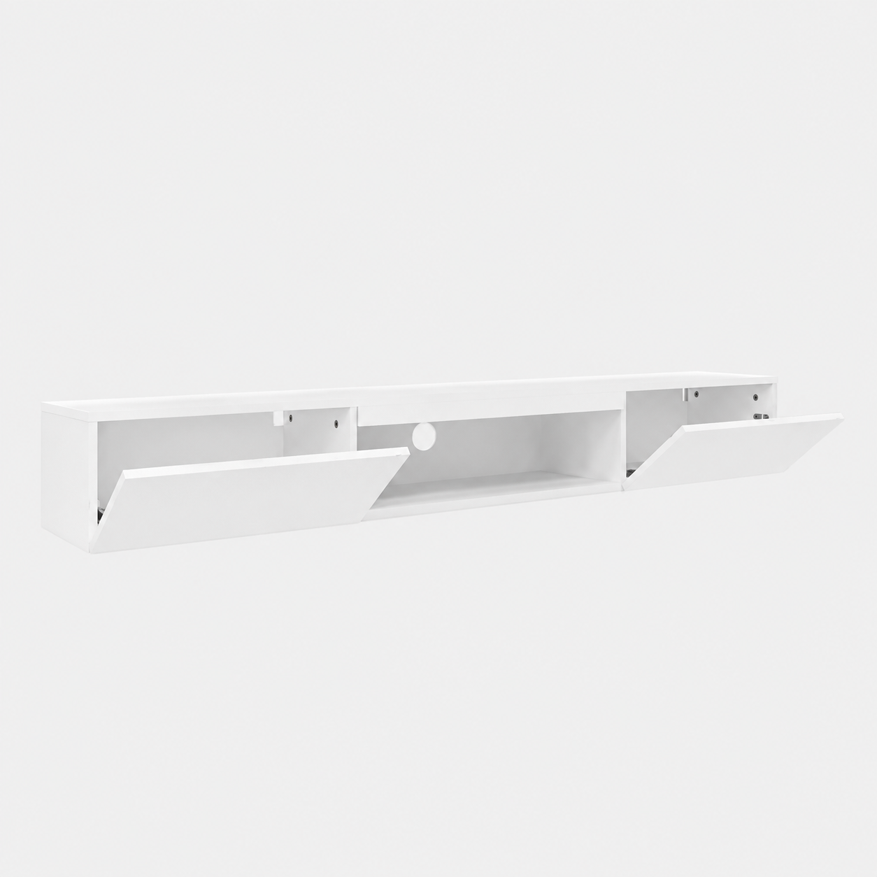 Armoire TV Murale Brillante 160cm avec Éclairage LED