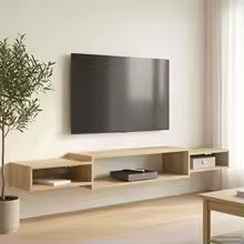 Meuble TV Suspendu Modulaire 3 Compartiments avec Tiroir